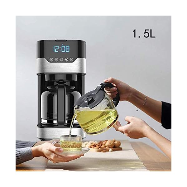 1yess Kaffeemaschine 4cup Programmierbare Kaffeemaschine mit Kaffeekanne Kaffeemaschine mit Timer und Thermal Pot… – Bild 5