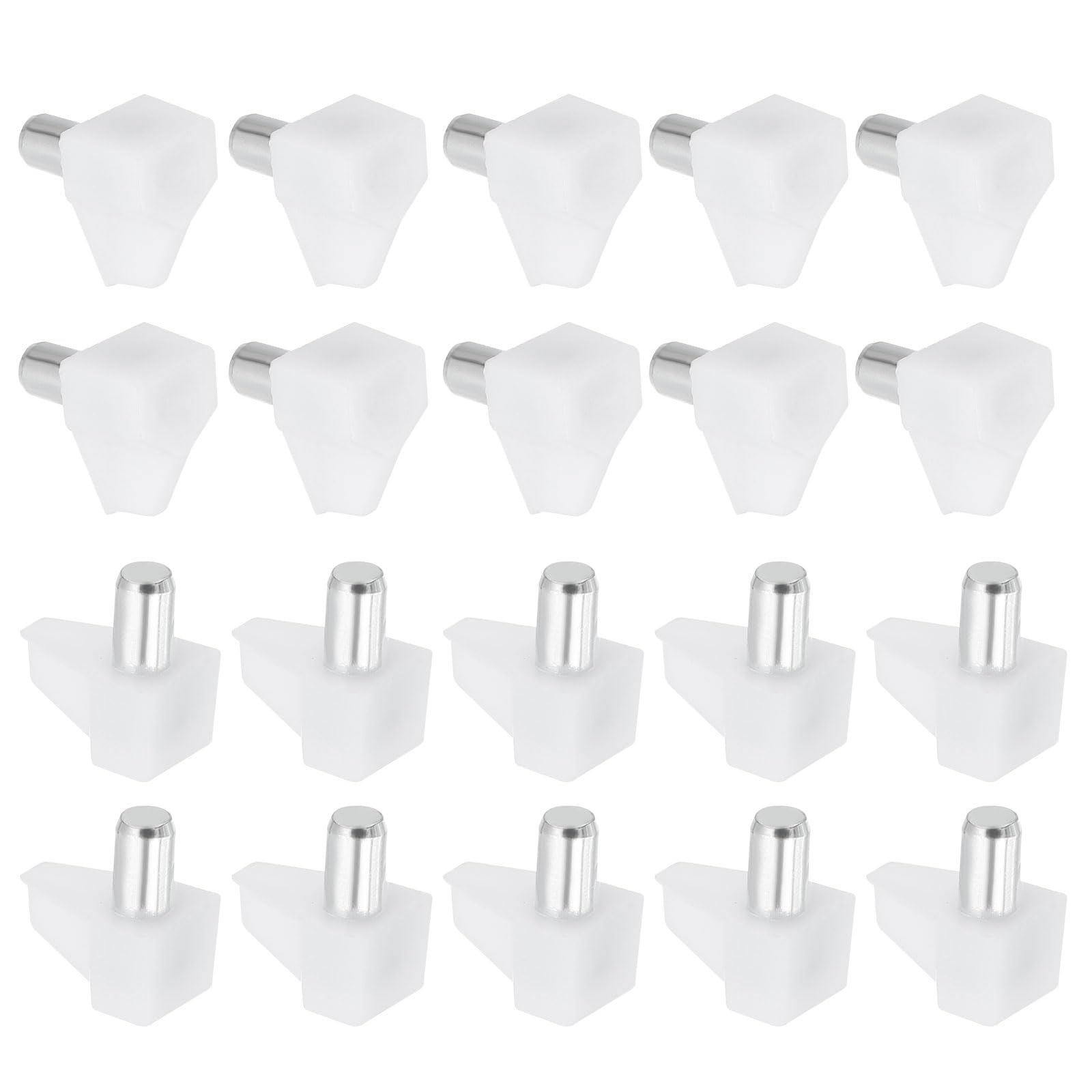 PATIKIL Shelf Support Pegs 0.2", 50pcs Shelf Holder Pins Bracket,Larger Pegs for Shelves for Cabinet, Cupboard, Bookcase, Closet and Glass Case,White