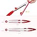 Homitt Kitchen Salad Tongs Sets (12 inch & 9 Inch), Stainless Steel Locking Tongs with Fully Support Silicone Tips for Everything from Stir Fry to Turning over Baking Food – Red (With Stand)