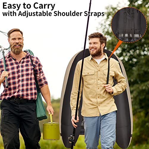 Xproutdoor Inflatable Fishing Float Tube with Adjustable Backpack