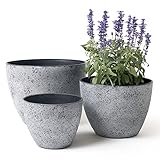 LA JOLIE MUSE Outdoor Planters Pots for Plants Set