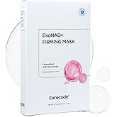 CURECODE ExoNAD+ Firming Mask 27ml x 5EA, Visible Hydration & Ridiance, Skin Elasticity & Brightening, Contains Neuromide, NAD+, Plant Exosomes, Skin Barrier Repair, Dermatologist Tested