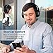 Active Noise Cancelling Bluetooth Headphones, iDeaUSA V201 Wireless Over Ear Headset with 25 Hours Playback, Microphone apt-X HiFi Stereo Sound Headphones for Travel Computer TV Phone - Black
