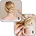 QY 5PCS Pink Gold Color Spin Pin Sleek Bun Messy Bun Maker Simple Style Mini Pin Hair Updo Accessory