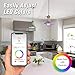 Fox&Summit FS-LB100 LED Light Bulb, Dimmable, Multi-Color, WiFi Enabled Smart Light Compatible with Alexa and Google Assistant, No Hub Required