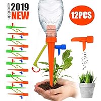 Muhubaih Plant Watering Spikes Upgraded Self Watering Devices with Control Valve Switch, Automatic Plant Waterer Vacation Drip Irrigation Water Stakes for Indoor & Outdoor, Fit for All Most Bottles