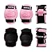 KUKOME Child Sports Protective Gear Safety Pad Safeguard Knee Elbow Wrist Support Pad Set Equipment for Children Roller Bicycle BMX Bike Skateboard Extreme Sports Bogu Protector Guard Pads (Pink)