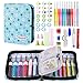 BONTIME Crochet Hooks Set - 11 Pieces Ergonomic Crochet Hooks with Portable Case, Contains All The Crochet Accessories Fit Any Projects, Ideal for Crocheters with Arthritic,Clover Print