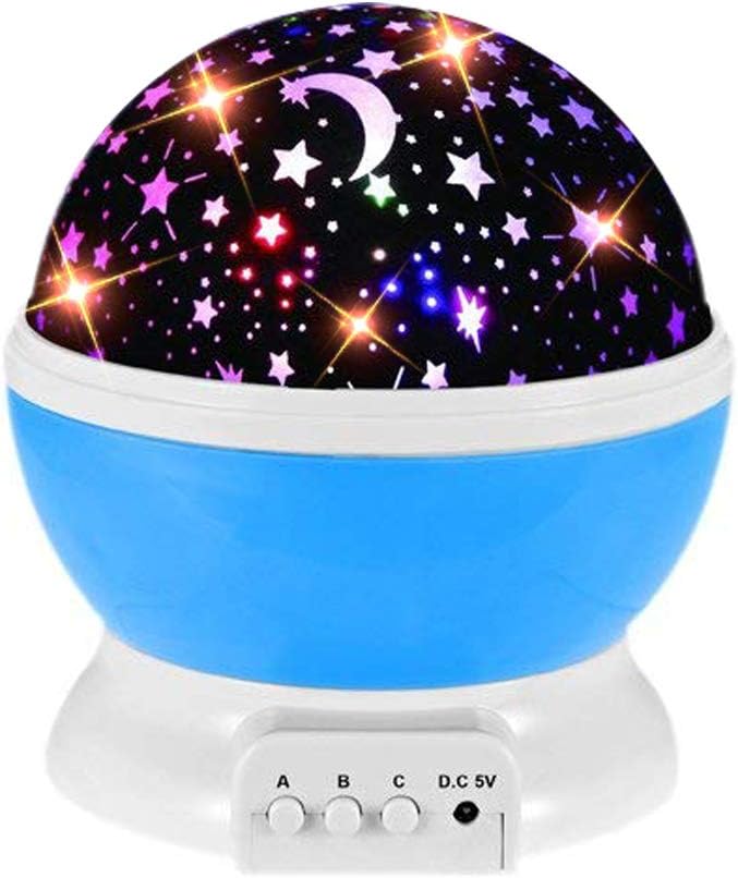 GZCY Multiple Colors 360 Degree Rotation Star Projector Night Lights for Kids