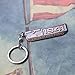 LROEZR 75 Anniversary 3D Font Grill Keychain Chain Key Ring for Jeep Driver Enthusiast Automotive Laser Cut Metal Emblem Keyring Red Bronze(1941-2016)