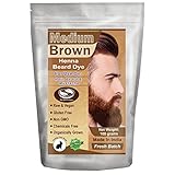1 Pack of Medium Brown Henna Beard Dye for Men - 100% Natural & Chemical Free Dye for Hair, Beard & Mustache - The Henna Guys