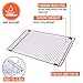Comfecto Cooling Rack Stainless Steel, 2 pcs 17 x 11 inch Oven Safe Stackable Cookie Racks fit Half Sheet Pan for Cake Decorating Roasting Grilling Baking with 4 Stable Legs, Cookies Recipe Included