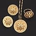 24k Gold Plated Bule White Stone Eritrea Habesha Wedding African Jewelry Set (White)