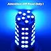Partsam 1Pair Blue 3156 3157 Backup Reverse Light 3357 4057 3155 3456 P27W Daytime Running Light Bulbs Ultra Bright 60-3528-SMD Led