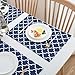 Homcomoda Place Mats for Kitchen Table Waterproof Spillproof Polyester Placemats Geometric Series Trellis for Dinner Table Set of 6 (Navy Blue)
