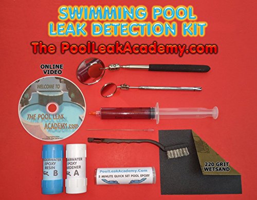 SWIMMING POOL LEAK DETECTION DYE TEST SYRINGE AND UNDERWATER REPAIR KIT
