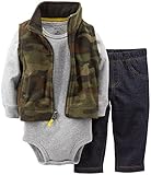 Carter's Baby Boys' 3 Piece Fleece Vest Set (Baby) - Burgundy