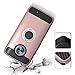 Phone Case for Motorola Moto X4 with Tempered Glass Screen Protector Cover Magnetic Ring Holder Stand Kickstand Cell Accessories MotoX4 X (4th Generation) 4X 4 Gen Android One XT1900-1 Women Rose Gold