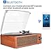 Bluetooth Record Player Belt-Driven 3-Speed Turntable, Vintage Vinyl Record Players Built-in Stereo Speakers, with Headphone Jack/ Aux Input/ RCA Line Out, Woodenthumb 2