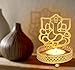 Hashcart Traditional Tea Light Candle Holder/Metal Candle Light Holder Set/Designer Votive Candle Holder Stand/Table Decorative Candle Holders, Ganesh Shadow Tea Light for Home Living Room & Office