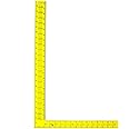 Swanson Tool TS154 Steel Rafter Square 16-Inch X 24-Inch (Yellow with Black Gradations)