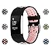 iGK Silicone Replacement Bands Compatible for Fitbit Charge 2, Adjustable Breathable Sport Strap Smartwatch Fitness Wristband with Air Holes Pink Small
