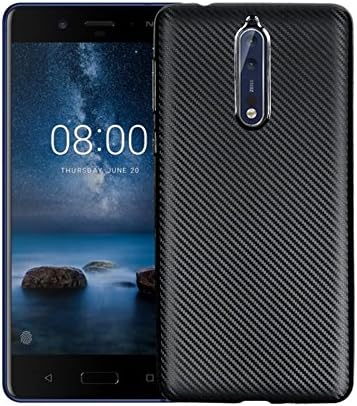 Nokia 8 Case, Ultra-thin TPU Cases Defender Soft Cover with Silica Gel Design for Nokia 8 (Black)