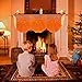 Camlinbo Fall Thanksgiving Decorations Mantle Scarf for Fireplace 20 x 60 Inch Orange Lace Pumpkin Maples Leaves Fireplace Mantle Scarves Cover Fall Decorations for Home Thanksgiving Mantel Decor