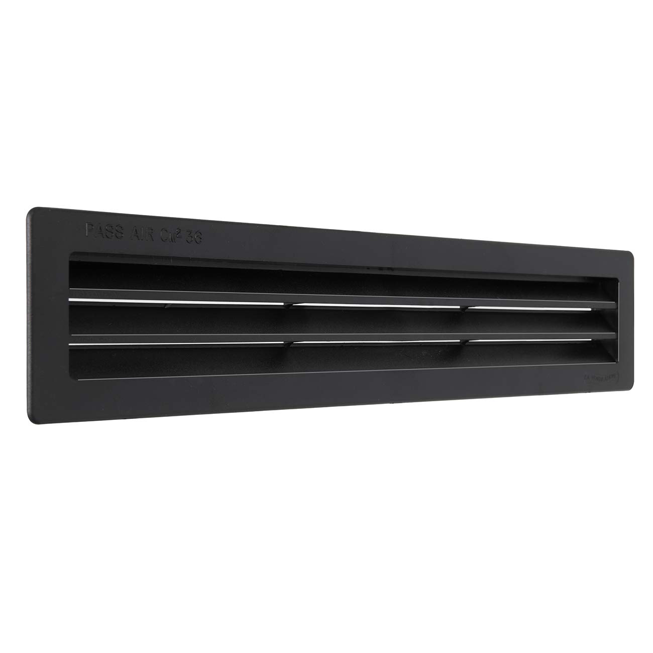La Ventilazione P30306N Ventilation Grille Rectangular Black Plastic Recessed Size 305 x 60 mm Black