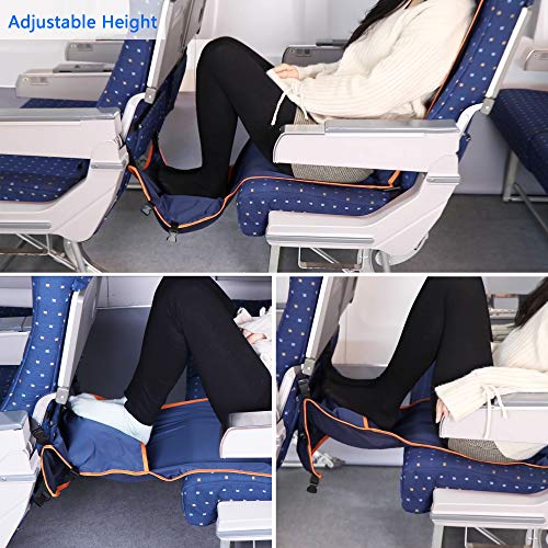 Travel Bread Airplane Footrest Hammock, Portable Travel Footrest with