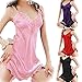 FUNOC® Sleepwear Nightgown Dress Women Satin Silk Babydoll (Fits US S-M)