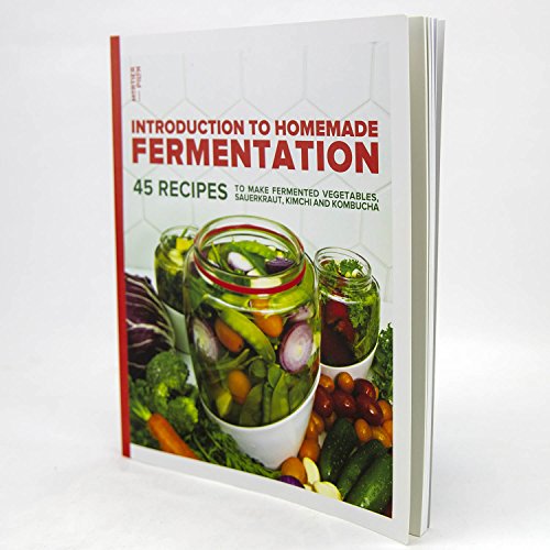 Mortier Pilon - 2L Glass Fermentation Crock + FREE Recipe Book â€“ Make Easy Homemade Fermented Foods (kimchi, pickles, sauerkraut, organic vegetables)