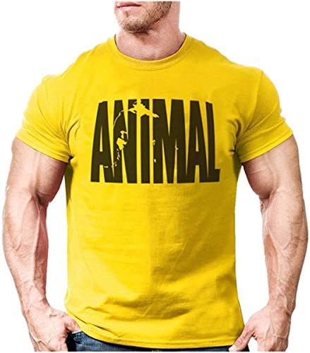 Cabeen Men's Animal Gym Bodybuilding Wear Muscle Top Fitness Workout T-Shirt Wear