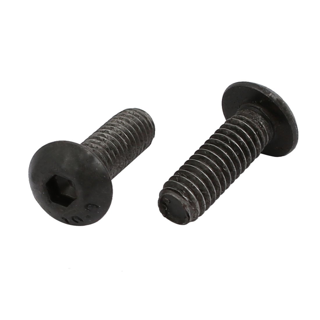 Sourcingmap 2pcs M4x12mm 10.9 Grade Hex Socket Reverse Left Hand Thread Screw Bolt Black