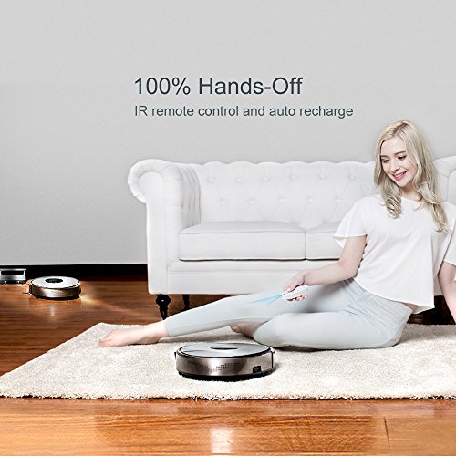 Fmart Automatic Self-Charge Robot Vacuum Cleaner with 1000Pa Powerful Suction, LED Touch and Quiet Robotic Auto Home Vacuum Cleaner. Vacuum’s,Sweeps,Mops with UV Light Sterilization for Hardwood YZ-V2