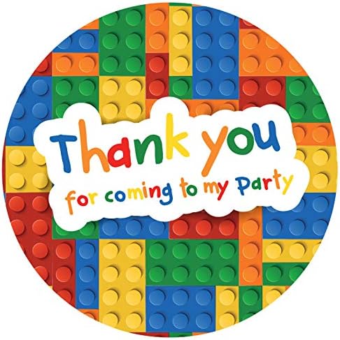 Olivia Samuel 45mm Toy Block Stickers Pack of 24 glossy stickers. Great for Envelope Seals, Party Bags and Kids Goodie Bags.