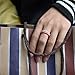 MOKANI Silicone Wedding Ring for Women, 10-Pack Thin and Braided Rubber Band, Fashion, Colorful, Comfortable fit, Skin Safe, Size 5