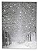 Clever Creations 16 x 12 Inch Christmas LED Wall Canvas Art Home Decor, Light Up Battery Operated Snowy Winter Scene, Winter Path
