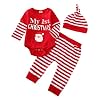 hailouhai Mijn eerste kerst pasgeboren baby schattig jongen meisje lange mouwen outfits Santa Claus Romper+ broek…