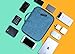 Electronic Organizer BAGSMART Travel Cable Organizer Bag for Hard Drives, Cables, Charger, Phone, USB, SD Card (Teal-Large)