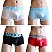 sandbank Men's Sexy Lingerie Bulge Pouch Open Crotchless Boxer Briefs Underwear (US M = Asian Tag XL, 4 Pack-Mix Color#2)