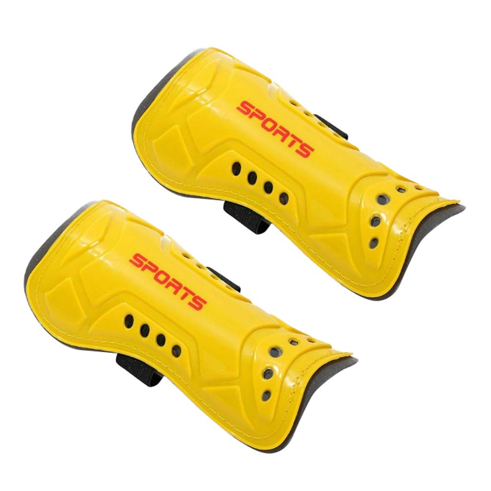 AchidistviQ 1 Pair Sports Football Training Leg Shin Pads Kids Adult Soccer Guard Protector Yellow Children