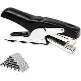 Stapler with 1000 Staples-Plier Stapler Save 60% Power,Good for Stapling at Home School or Warehouse (Black Plier Stapler)