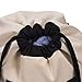 Household Essentials Backpack Duffel Laundry Bag, Cream & Black