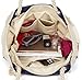Malirona Large Beach Travel Tote Bag Canvas Shoulder Bag with Cotton Rope Handle (Blue Stripes)