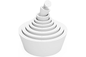XCD Filter Adapter Cones, 9 Pack Tapered Collar Rubber Stopper Buchner Funnel Flask Cones Adapter Set with Smooth Surface Dur