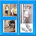 TV & Furniture Anti-Tip Straps - Anchors Any Flat Screen or Furniture, Extra Strong Hold - 6 Pack Black & White - Childproofing for Light & Heavy Furniture - Door Stopper Guard Included