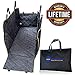 PETBROO Pet Seat Cover for Trucks Cars SUVs Waterproof Dog Hammock Covers Scratch Proof Nonslip Backing Durable Machine Washable Padded Quilted Heavy Duty Black with Side Flaps Anchors & Storage Bag