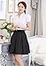 WLLW Womens Short Sleeve Fashion Shirt Formal Collared Fitted Blouse Tops,US L Asian XXL,White