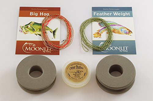 Dry-Fly-Nymph-Fly-Fishing-Leader-Combo-Pack-Featherweight-Big-Hog-furled-leaders